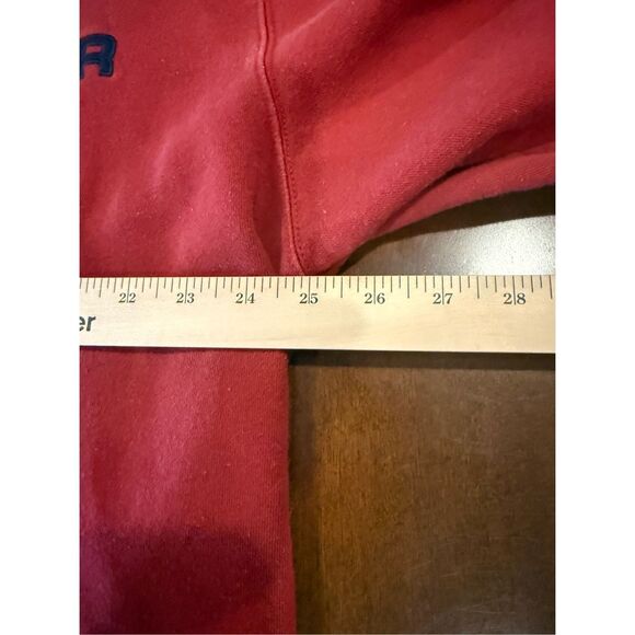 Vintage‎ Y2K Tommy Hilfiger Spell-out Red zip up hooded Jacket - Picture 7 of 9
